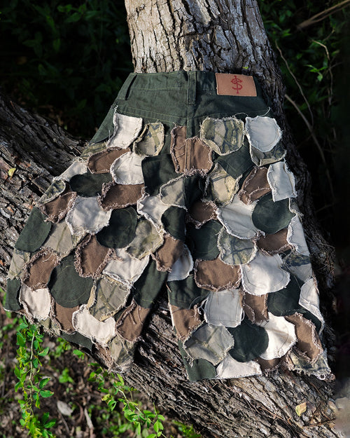 salvation rags camo patch jeans