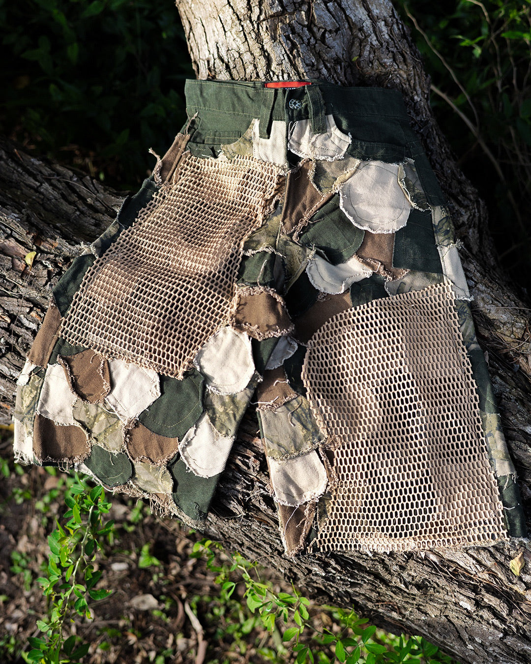 salvation rags camo patch jeans