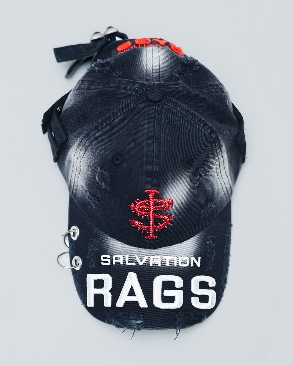 Double Strapped Distressed Hat