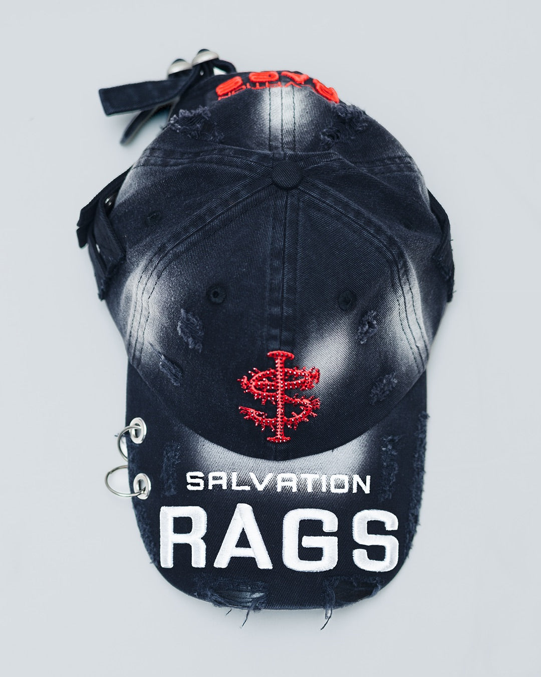 Double Strapped Distressed Hat